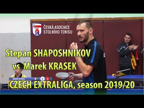 РЕАБИЛИТАЦИЯ :) Stepan SHAPOSHNIKOV - Marek KRASEK ЧЕШСКАЯ ЭКСТРАЛИГА #tabletennis #настольныйтеннис