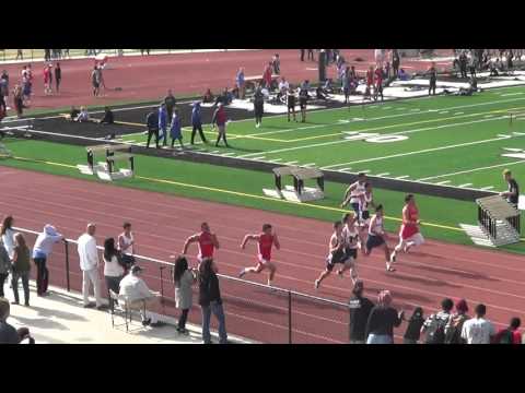 FSB 100m Heat 1 at Sunset Prelims 4-29-16 - Los Alamitos Boys