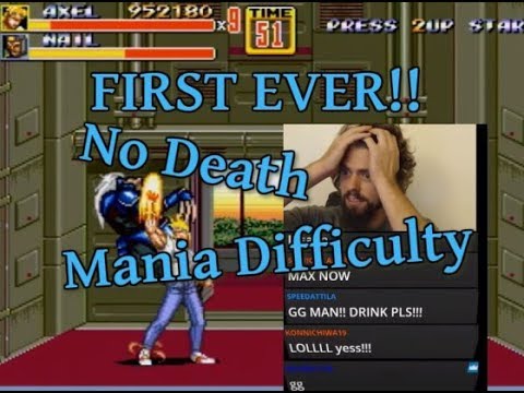 NO DEATH Streets of Rage 2 Mania: First Time Ever!!!