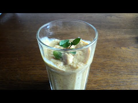 Mango-Feige-Weizenkleie-Smoothie