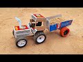 How To Make A Mini Matchbox Tractor With Trolley At Home Matchbox Tractor Using DC Motor
