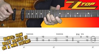 ZZ Top - I'm Bad, I'm Nationwide - guitar lesson (outro solo) with tabs! B-)??