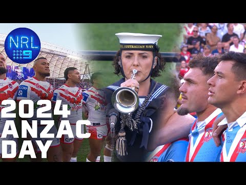 The 2024 Anzac Day Ceremony | NRL on Nine