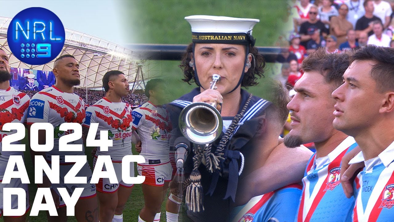 The 2024 Anzac Day Ceremony | NRL on Nine