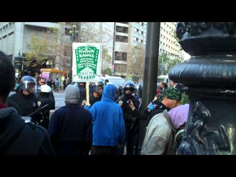 #OCCUPYSF Morning after Eviction Raid (Protester Arrested and Hauled off by SFPD)