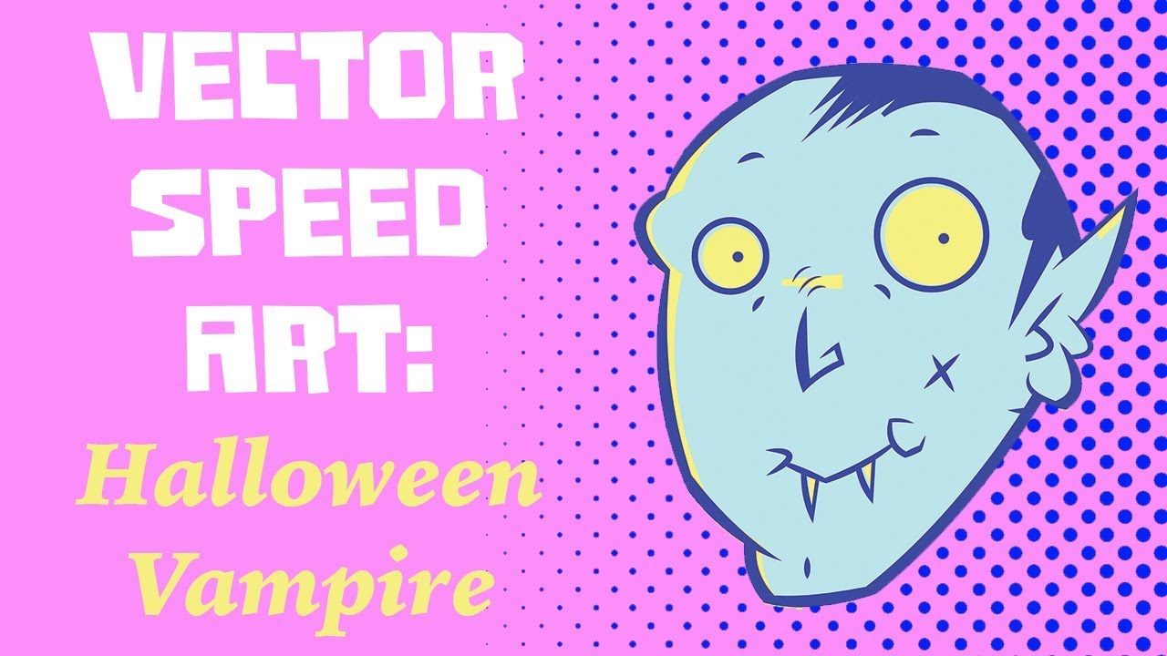 Halloween Vampire Vector Speed Art (Adobe Illustrator CC)