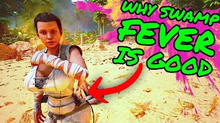 Why SWAMP FEVER is GOOD to GET on Ark Survival Ascended!!! How to PROPERLY USE SWAMP FEVER in ASA!!