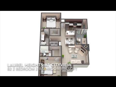 Laurel Heights at Cityview- B2 2 Bedroom 2 Bathroom 996 sqft