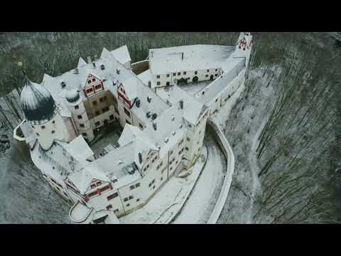 Rochsburg Überflug im Winter Mavic 2 Pro 4k