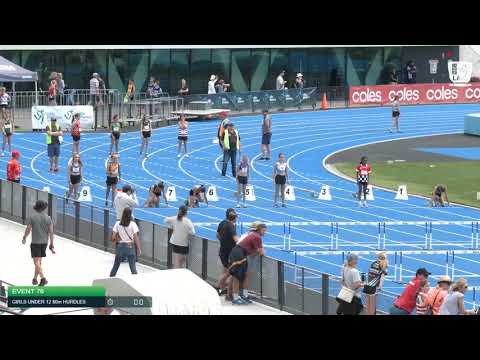 Girls Under 12 80m Hurdles H7 - 2020 State Combined Events Championships // LAVicTV
