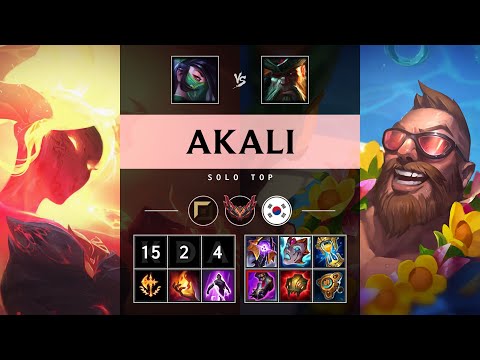 Akali Top vs Gangplank - KR Grandmaster Patch 25.13