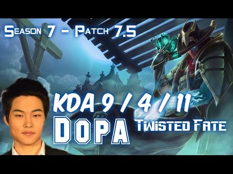 Dopa TWISTED FATE vs EKKO Mid - Patch 7.5 KR Ranked