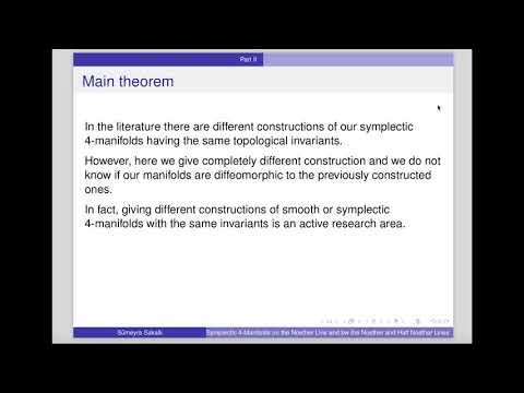 Talk about Symplectic 4-Manifolds on the Noether Line (Sumeyra Sakalli)