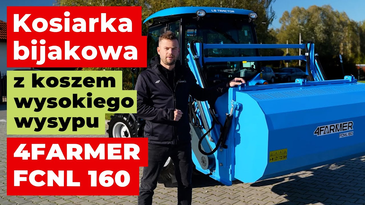 Kosiarka bijakowa z koszem wysokiego wysypu 4FARMER FCN-L 160 :: Traktor.com.pl