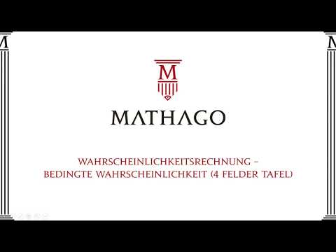 Bedingte Wahrscheinlichkeit (4 Felder Tafel) - Mathago
