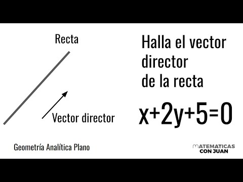 VECTOR DIRECTOR DE UNA RECTA. Qué es y cómo se halla