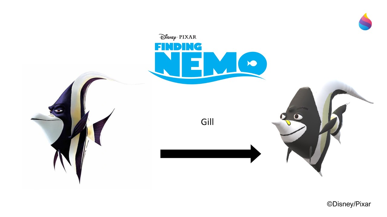 Paint 3D Tutorial: Gill ~ Finding Nemo (2003)