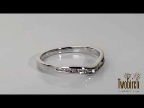 0.25ct. Round Fifteen Stone Channel Set Contour Wedding Ring - TwoBirch TB-CR-0007-WG-E