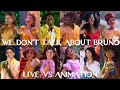 Encanto | We Don't Talk About Bruno | Live Vs Animation | Side By Side Comparison