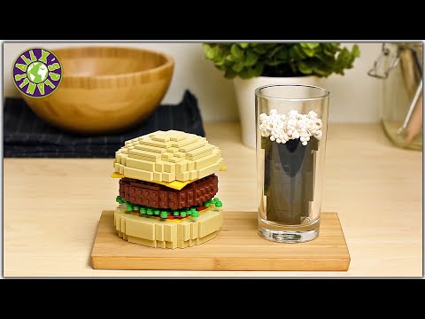 LEGO in real life. Stop Motion Cooking LEGO Burger. ASMR.
