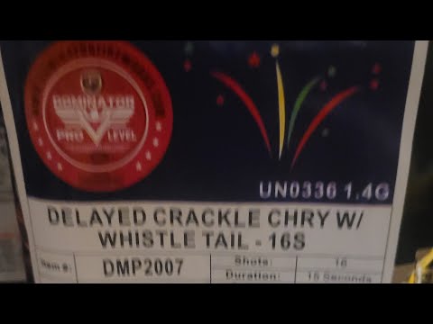 Dominator Pro 1.4g DMP2007,200 gram delayed crackle chry w/whistle tail #fireworks #pyro #pyromaniac