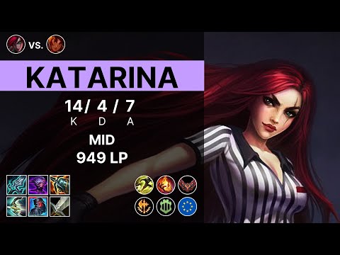 Katarina Mid vs Taliyah - 949 LP Grandmaster - EUW 15.11
