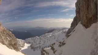 preview picture of video 'Turno bordanje: Sella Nevea - Kanin - Prestreljeniško okno'