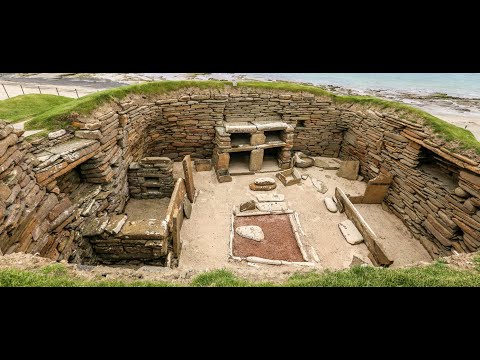 Neolithic Village Skara Brae On Visit To The West Coat Of The Orkney Islands Scotland