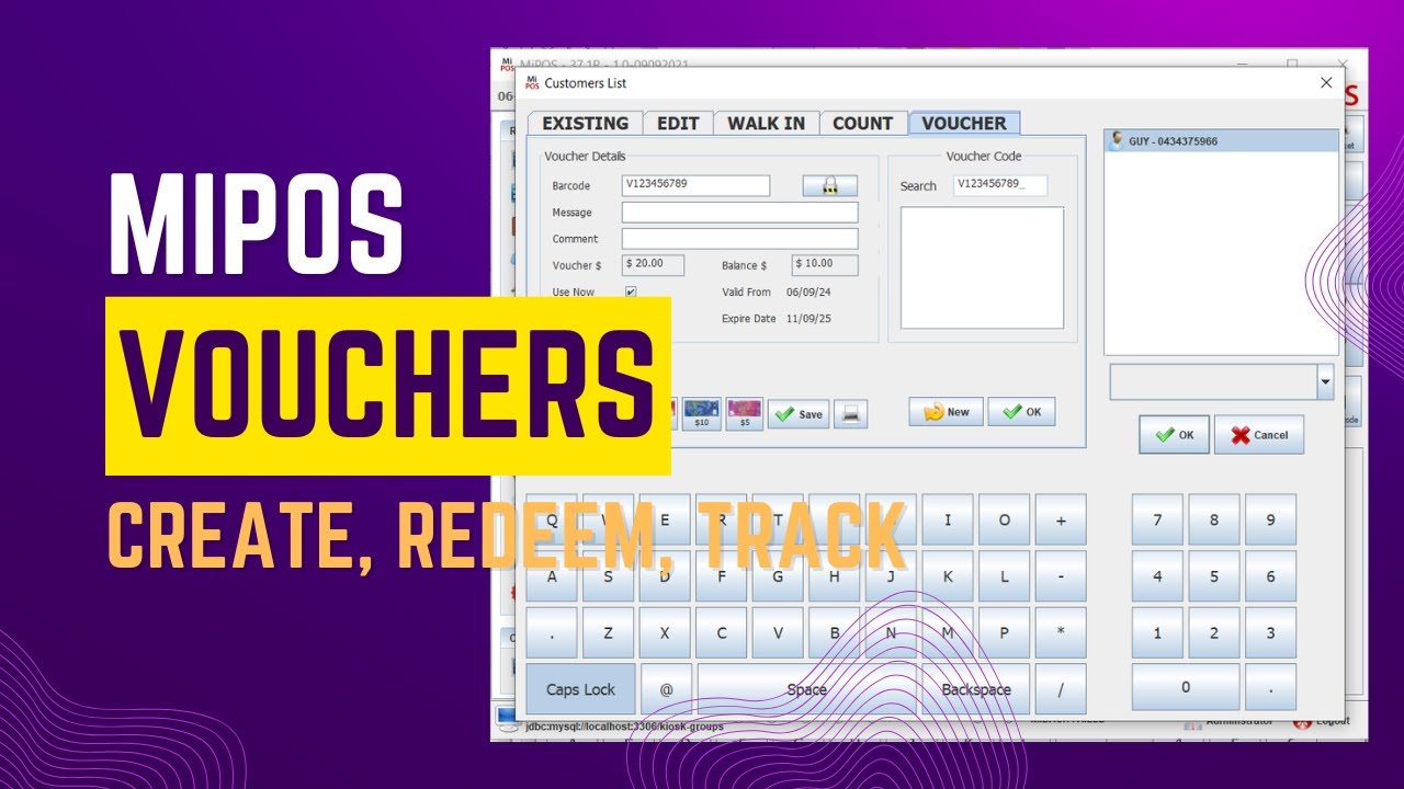 Voucher Module | MiPOS Systems | Create, Redeem, and Track with Ease