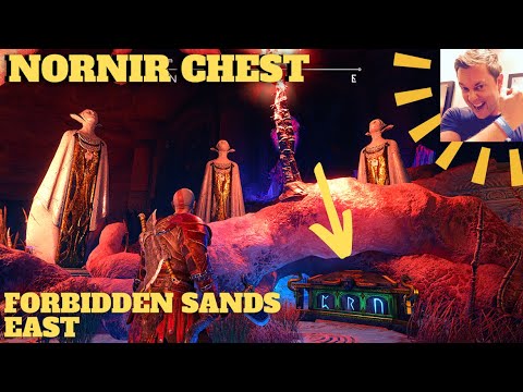 God of War Ragnarok - Alfheim Nornir Chest Forbidden Sands (East, Elf Library, Torches)