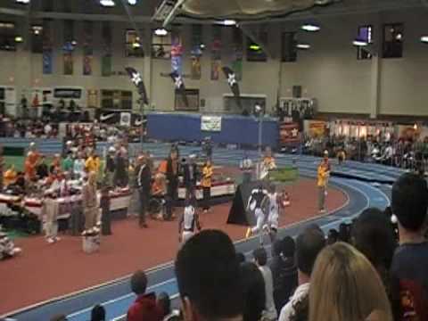 flying angels watching Nike Indoor National Championships in Boston, Massachusettes