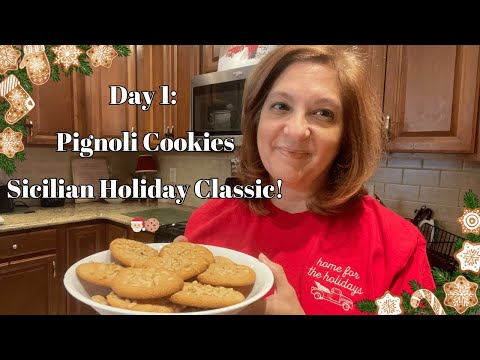 🎄  Traditional Italian Pignoli Cookies | Christmas Bakemas 2024 | Day 1🍪✨