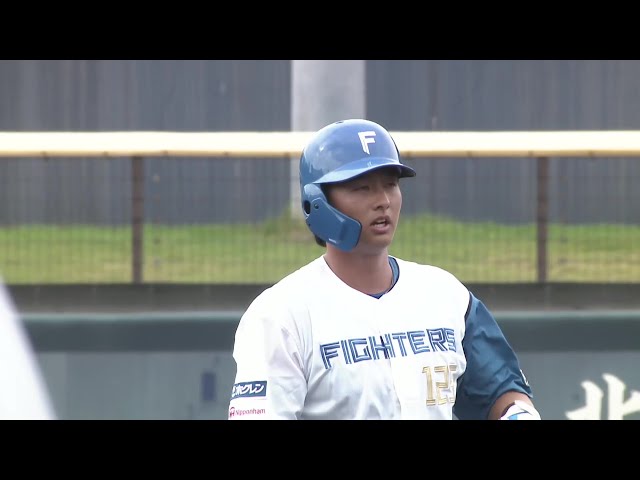 [Farm] Show off your hitting power! The Fighters 'Taisei Fujita hits a timely two-base hit through left-center field! September 3, 2025 Hokkaido Nippon-Ham Fighters vs. Oisix Niigata Albirex BC