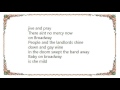 Laura Nyro - Mercy on Broadway Lyrics