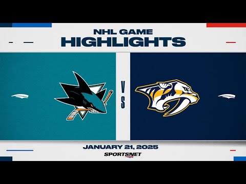 NHL Highlights | Sharks vs. Predators - January 21, 2025