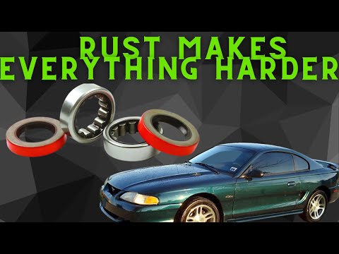 Ford Mustang Rear Wheel Bearings Replacement (STEP BY STEP) 1994-1998 Mobile Mechanic