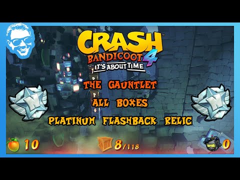 The Gauntlet - Full Walkthrough - Platinum Relic - All Boxes - Crash Bandicoot 4 [4k]