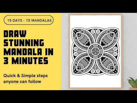 Vẽ Mandala tuyệt đẹp chỉ trong 3 phút | Hướng dẫn từng bước dễ dàng... (trailer)