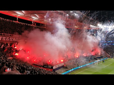 Frankfurt vs. Napoli | Champions League Hymne + Ultras Massive Pyro Choreo | Feb 23