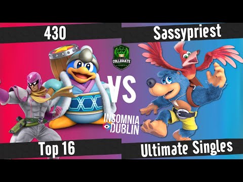 Insomnia Dublin Smash Ultimate - 430(Captain Falcon) vs Sassypriest(Banjo & Kazooie) - Top 16 Losers