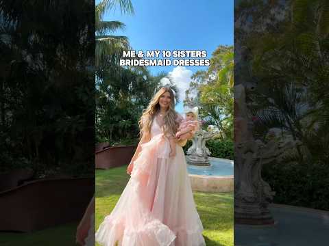 Me & my 10 SiSTERS BRiDESMAiD dresses 👀🥹 #shorts