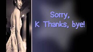 Kathryn Bernardo - K Tnx Bye (Lyric Video)