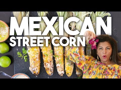 Mexican Street Style Corn | Elote with Chilli Lime Mayo & Cheese | Kravings
