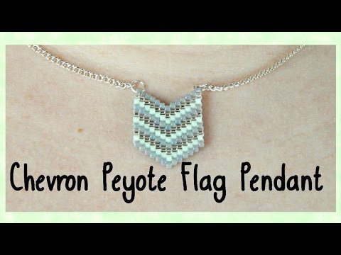 DIY Peyote Chevron Flag Pendant Tutorial // Bead Weaving // ¦ The Corner of Craft