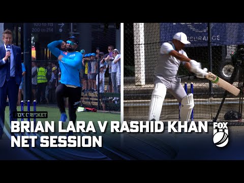 Generational battle: 53 year old Brian Lara and Rashid Khan FACE OFF in the nets! | Fox Cricket