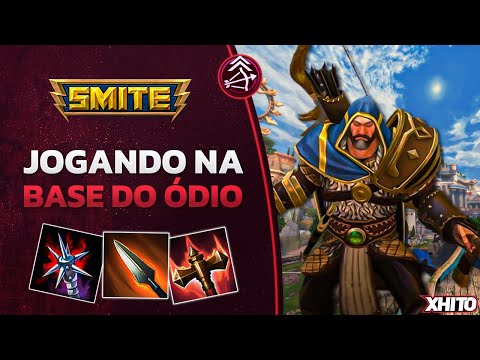 Jogando na base do ódio! ULLR ADC - ⚡ Smite BR Ranked Conquista