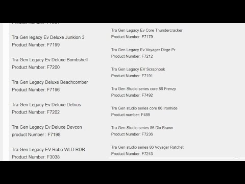 Upcoming Transformers Legacy & Studio Series Listings (Thoughts)