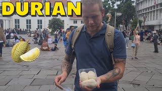 Eating Durian with street kids | Indonesia