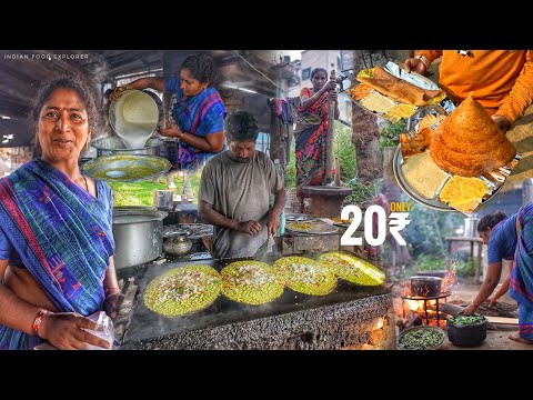 Andhra Family Selling Food Only 20₹ | Highest Selling Breakfast | 500 People Everyday | Street Food