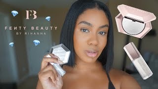 FENTY BEAUTY DIAMOND BOMB & DIAMOND MILK REVIEW & DEMO | zoerudd